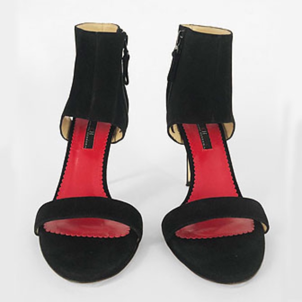 Carolina Herrera Suede High Heel Black Shoes - Picture 5 of 7